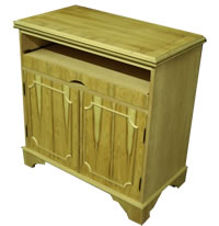 Mahogany Yew Swivel Top Television Stand